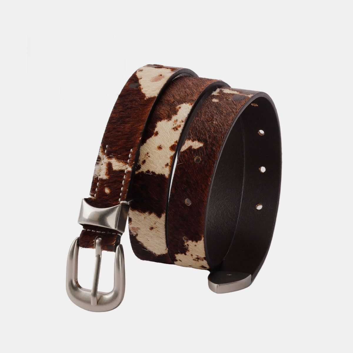 Cow Print Hair | PU Leather Belt - OMYGOODS