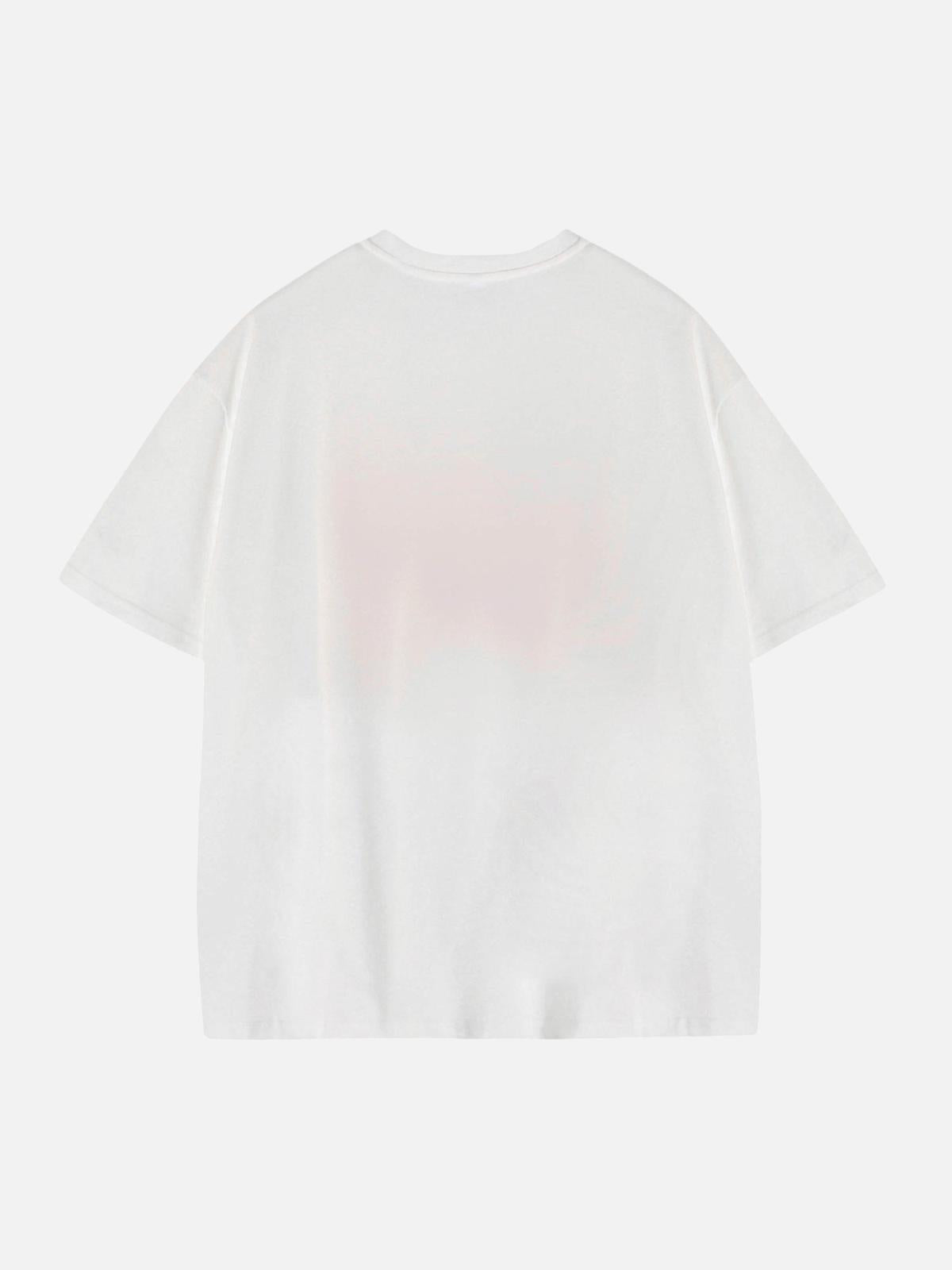 Omygoods Creative Alphabet Printed T-Shirt