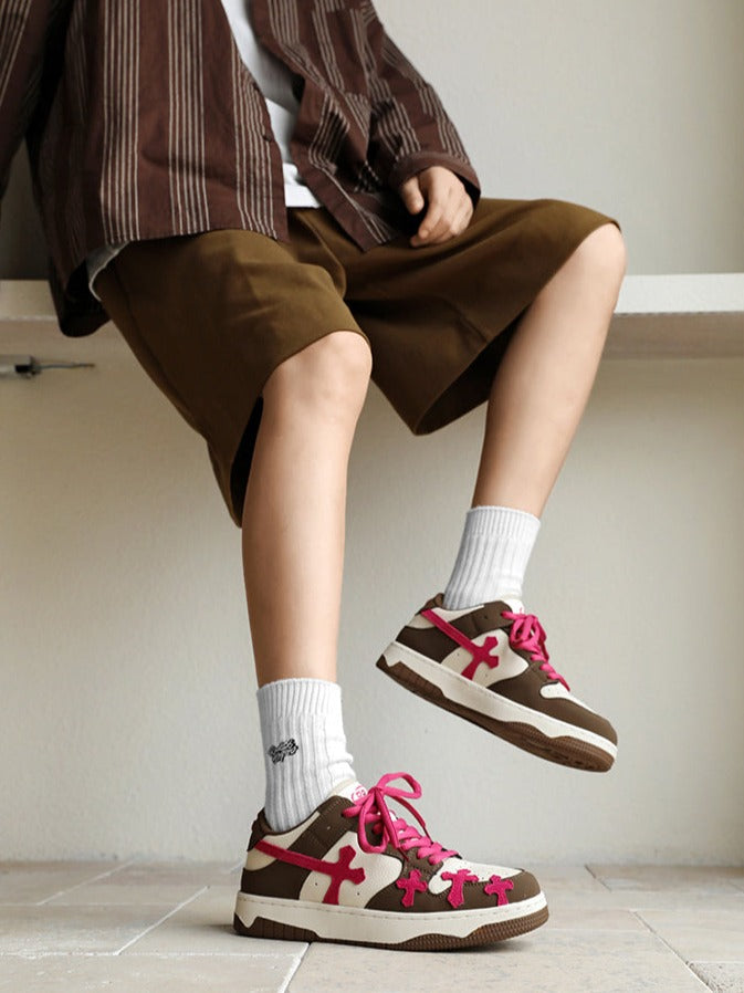 Cross | Red and Brown Sneakers - OMYGOODS