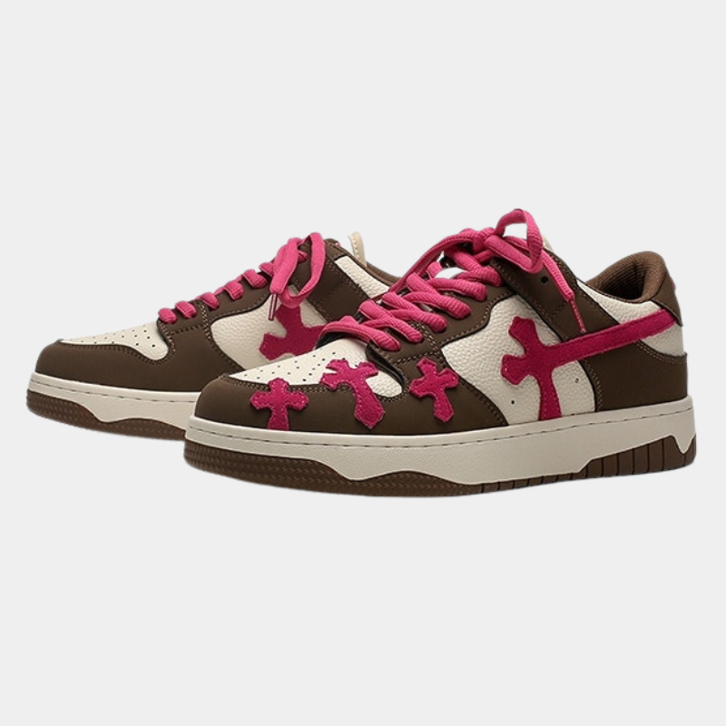 Cross | Red and Brown Sneakers - OMYGOODS