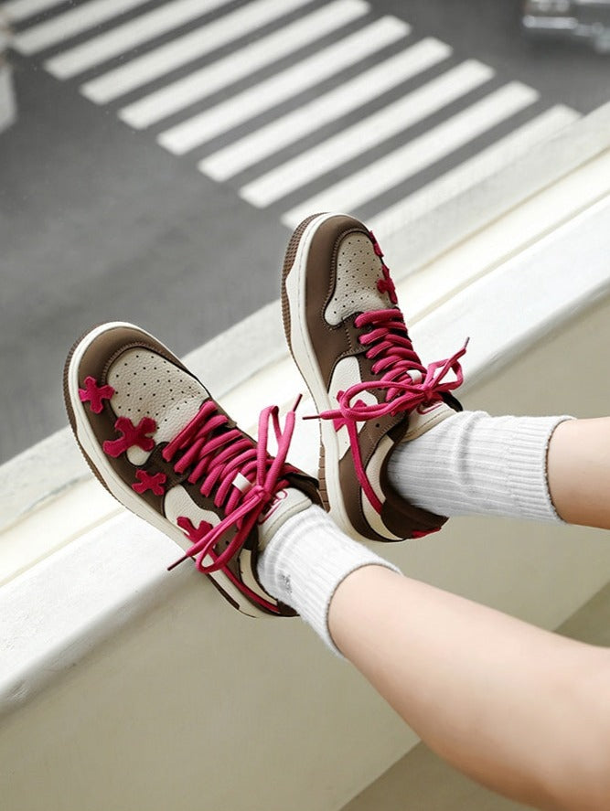 Cross | Red and Brown Sneakers - OMYGOODS