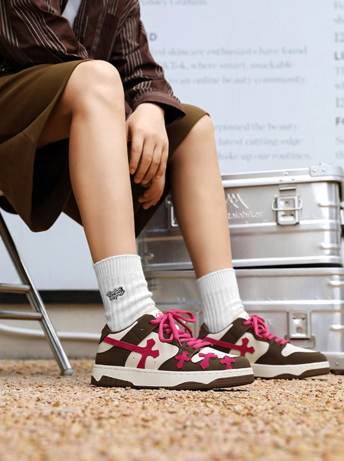 Cross | Red and Brown Sneakers - OMYGOODS