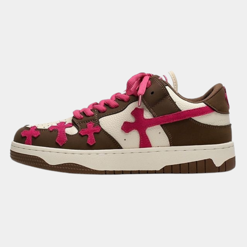 Cross | Red and Brown Sneakers - OMYGOODS