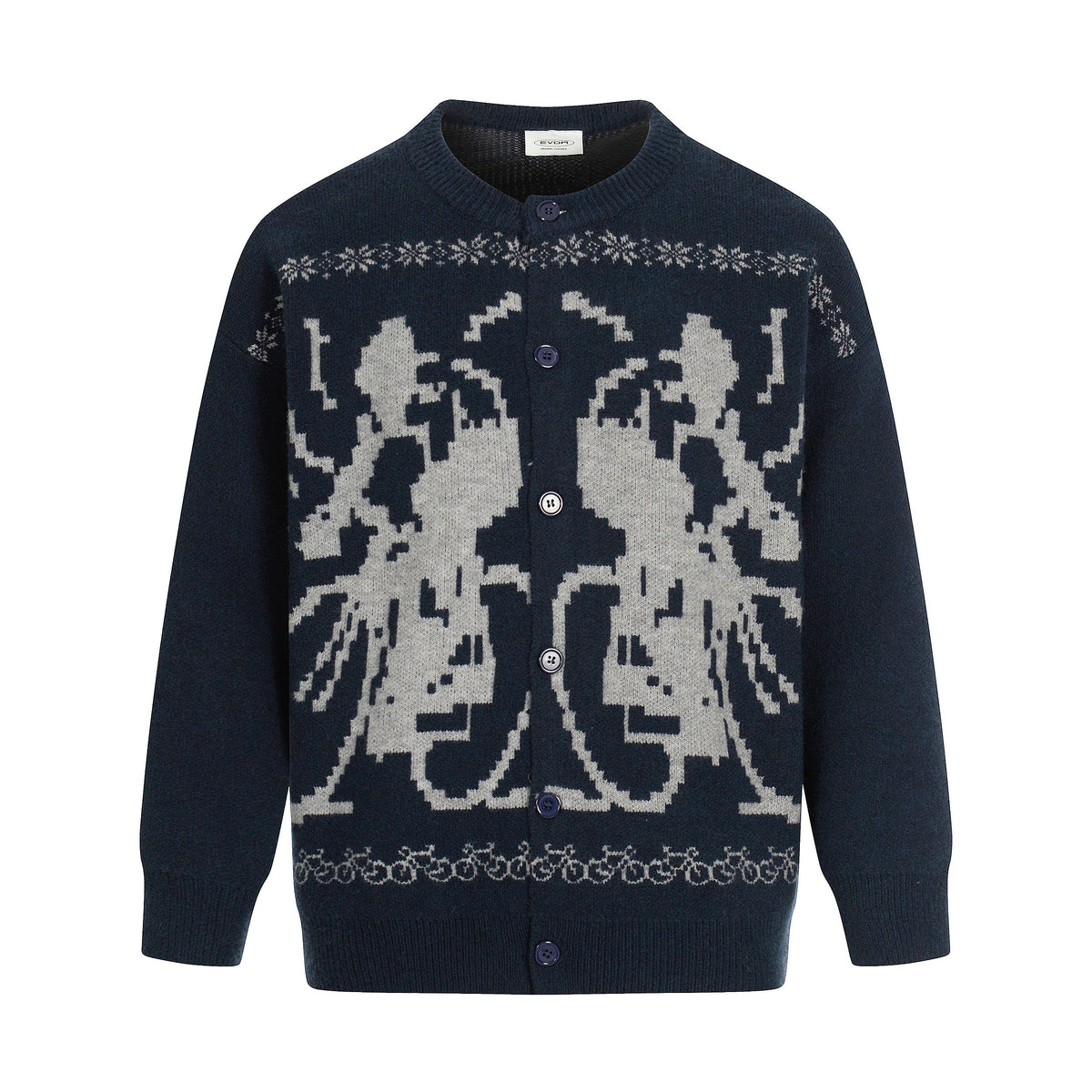 Cyclist Graphic | Knit Retro Cardigan - OMYGOODS