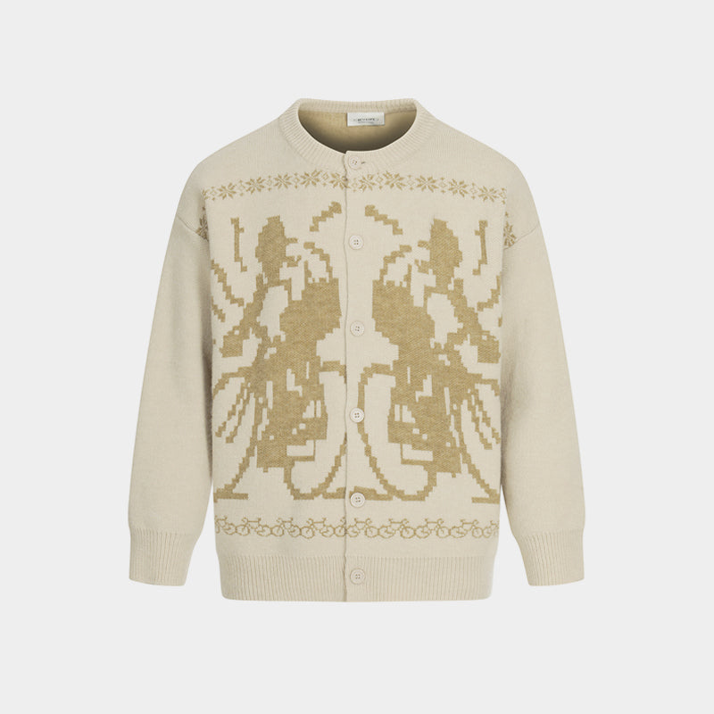 Cyclist Graphic | Knit Retro Cardigan - OMYGOODS