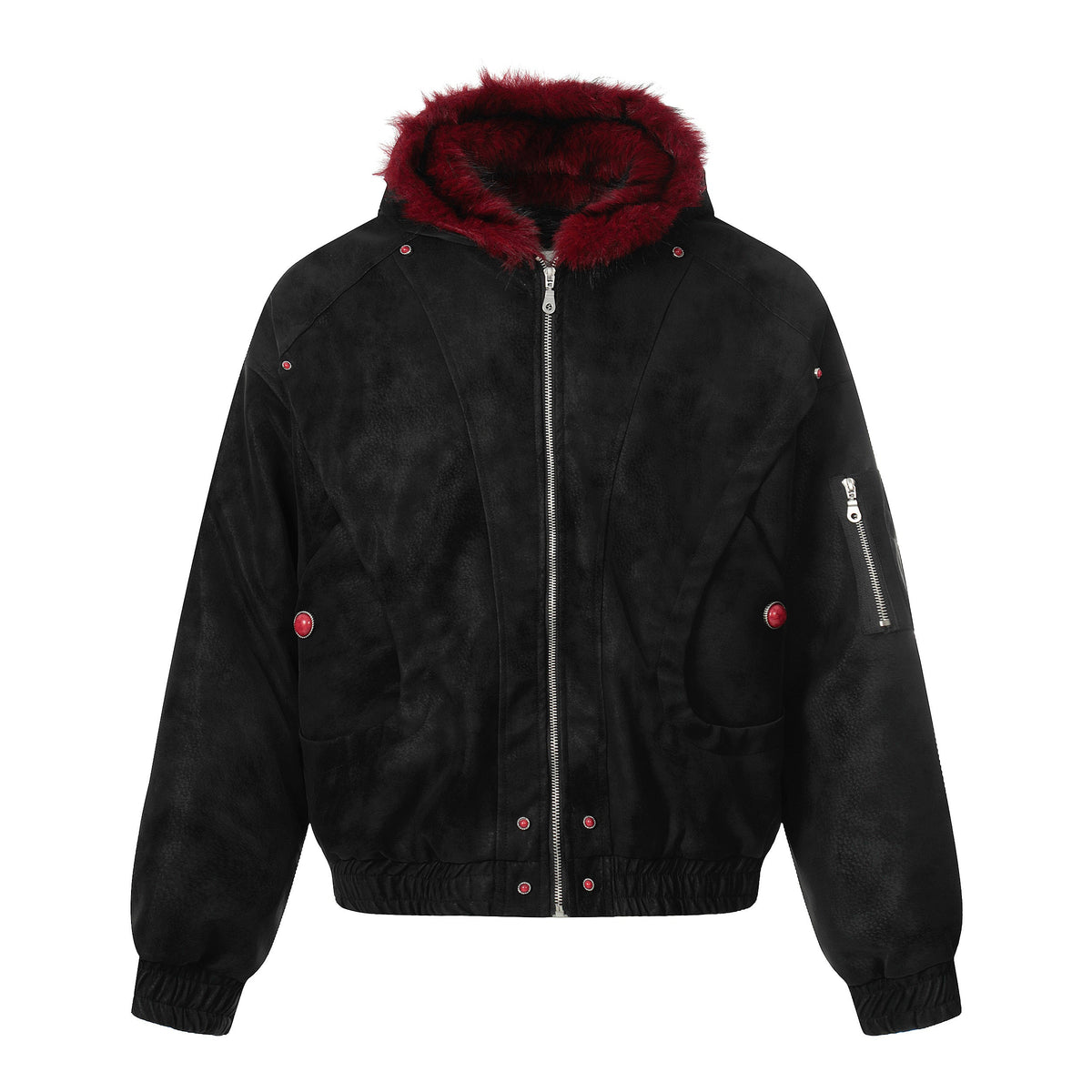 Dark Contrast | Hooded Winter Jacket - OMYGOODS