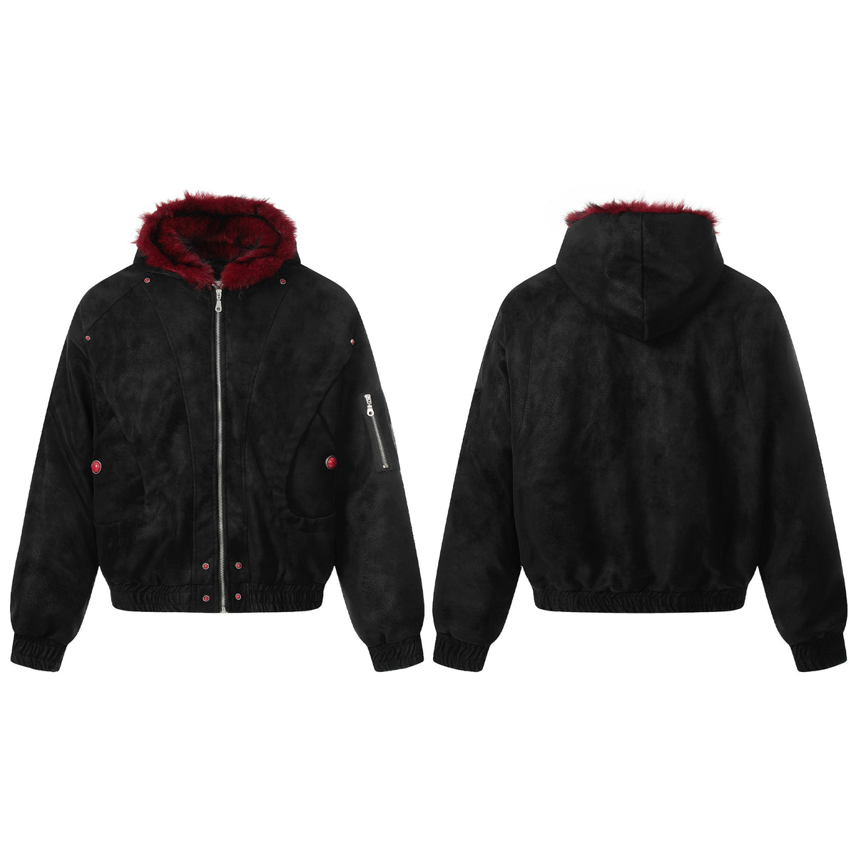 Dark Contrast | Hooded Winter Jacket - OMYGOODS