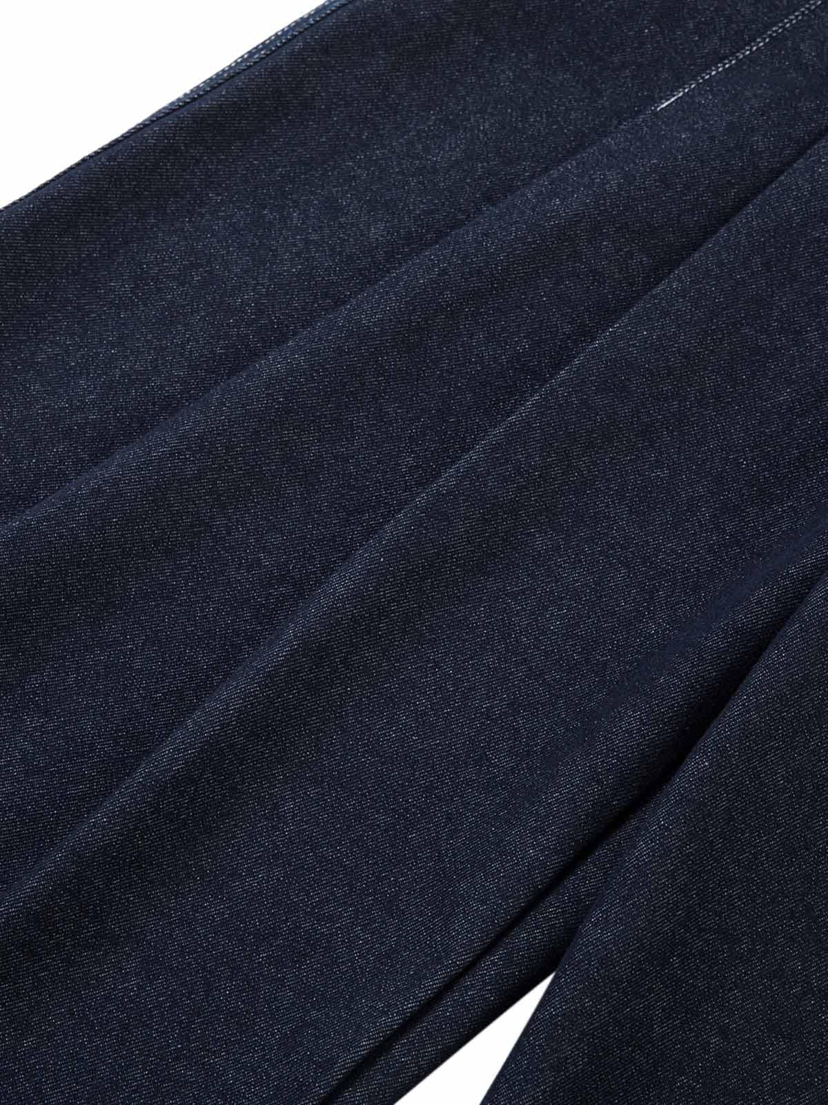 Omygoods Deconstructed Contrast Stitching Pleated Baggy Barrel Jeans