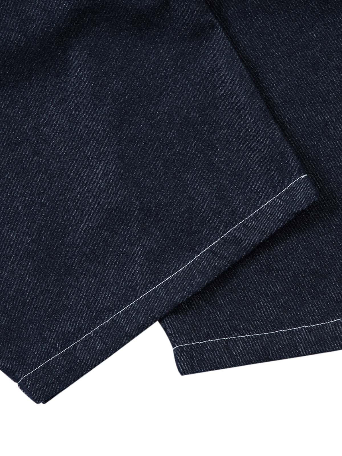 Omygoods Deconstructed Contrast Stitching Pleated Baggy Barrel Jeans