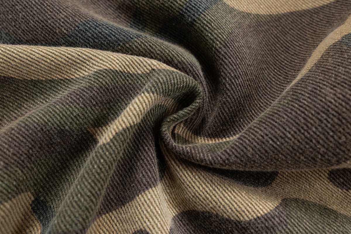 Deconstructed Denim Camo Layered Jeans for Effortless Style - OMYGOODS
