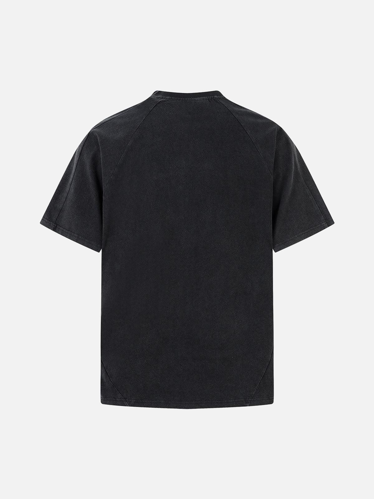 Omygoods Deconstruction Split Embroidered T-Shirt