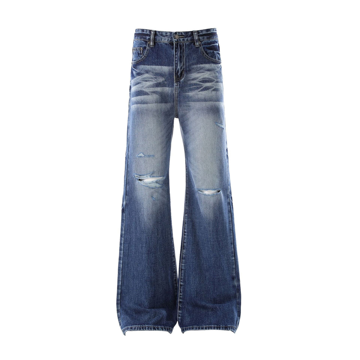 Denim Ripped | Washed flares Jeans - OMYGOODS