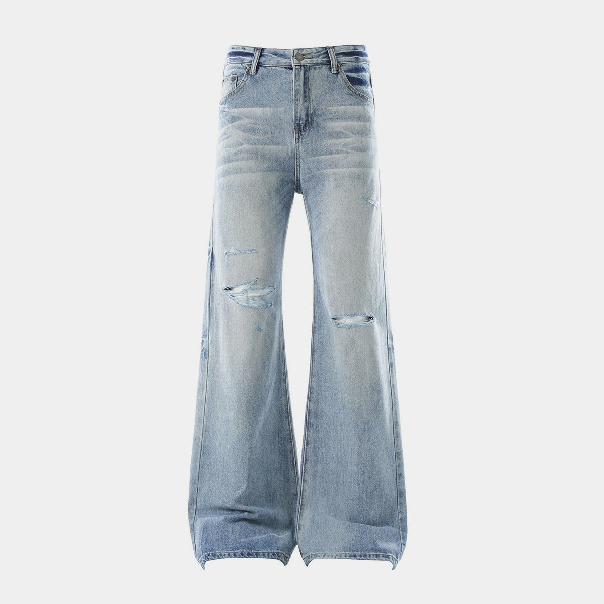Denim Ripped | Washed flares Jeans - OMYGOODS