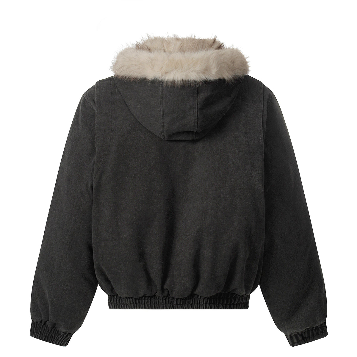 Denim Textured | Fur Streetwear Jacket - OMYGOODS