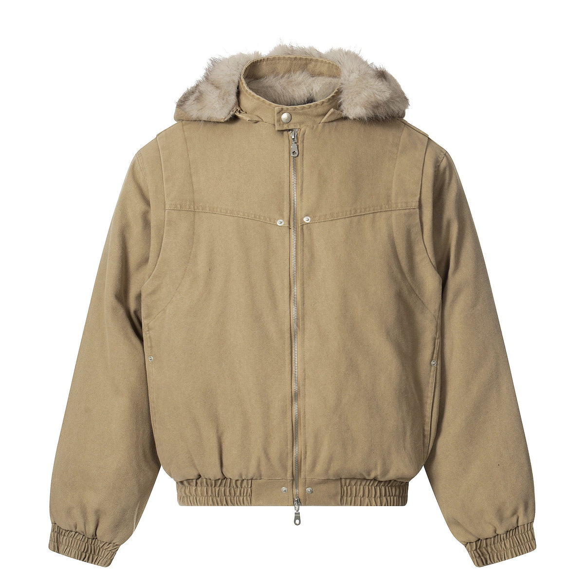 Denim Textured | Fur Streetwear Jacket - OMYGOODS
