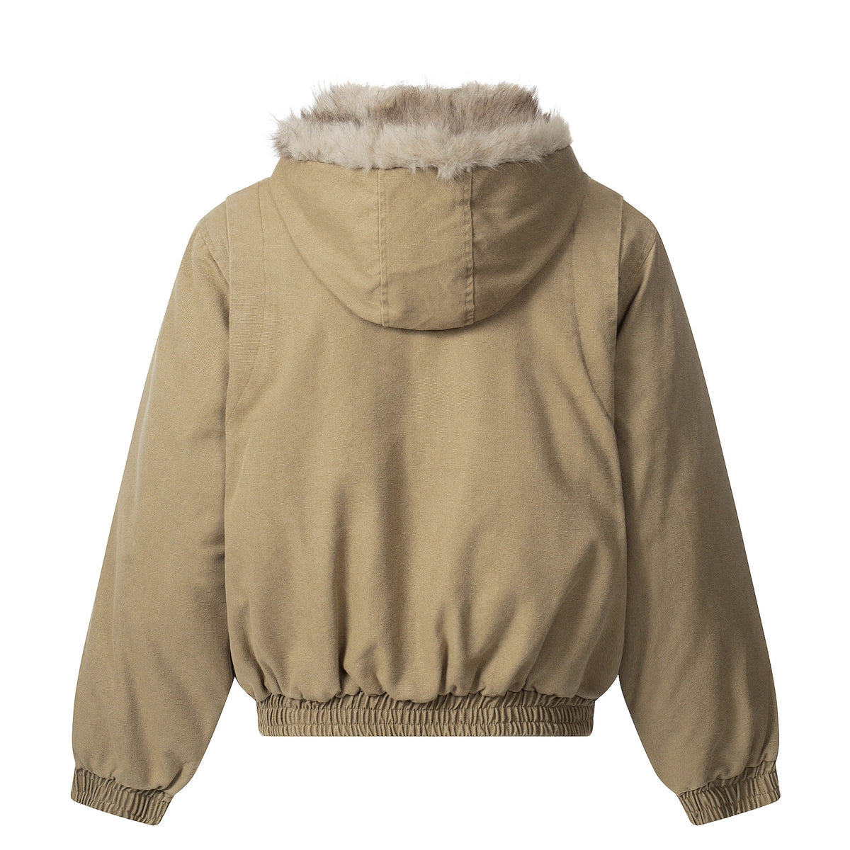 Denim Textured | Fur Streetwear Jacket - OMYGOODS