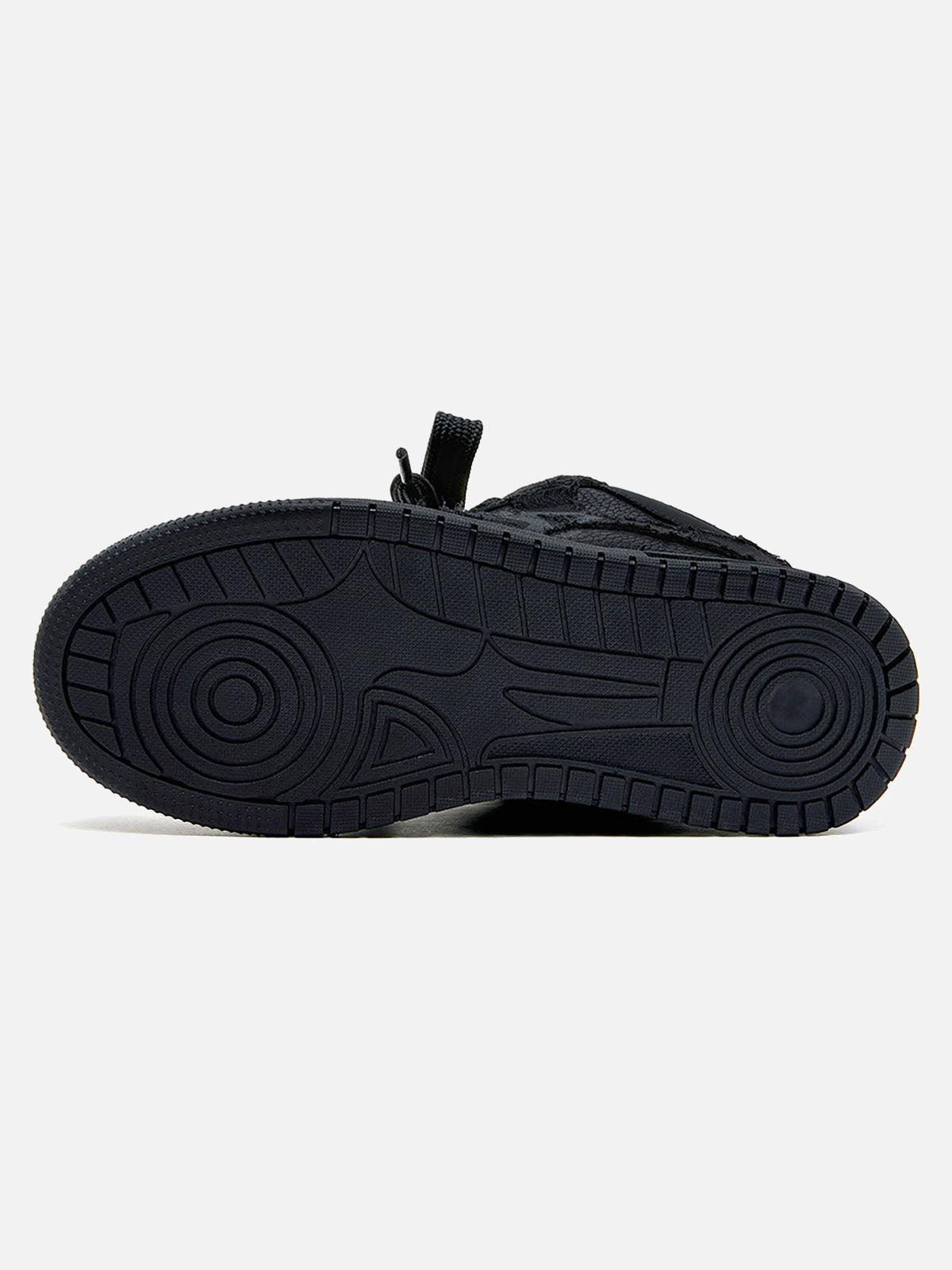 Omygoods Rubber Sole Black Knight Destruction Skate Shoes