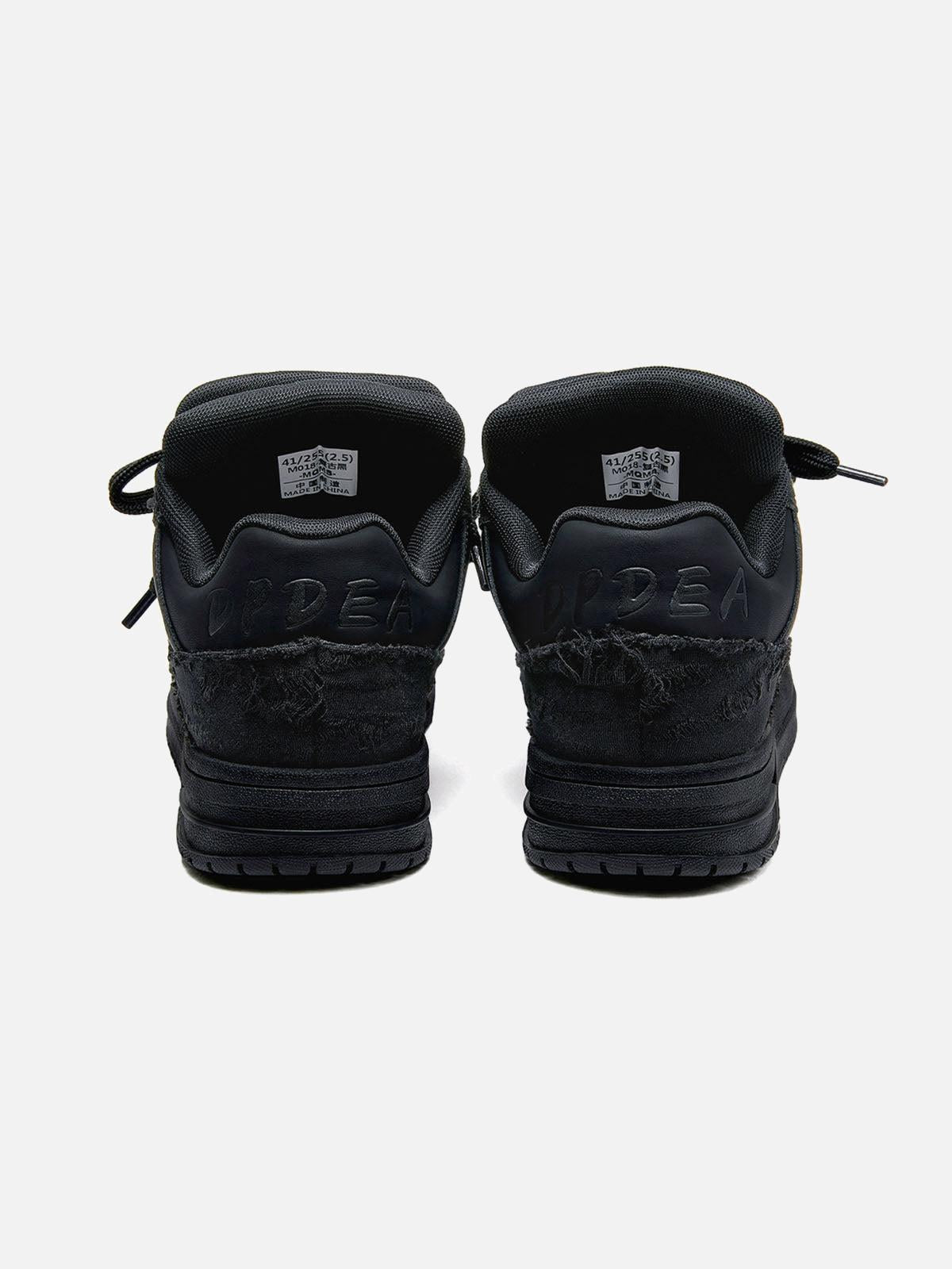 Omygoods Rubber Sole Black Knight Destruction Skate Shoes