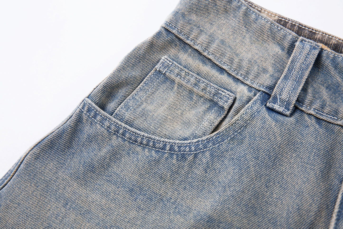 Camo Star Cuffed Denim | Baggy Streetwear Jeans