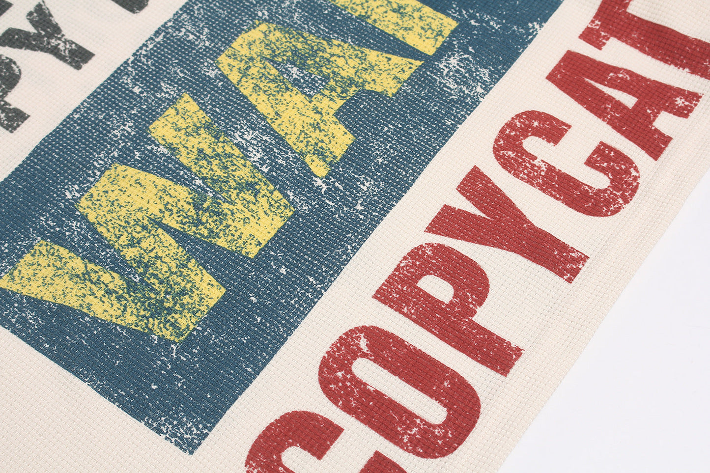 Graphic Print Crewneck | Waffle Knit Sweatshirt