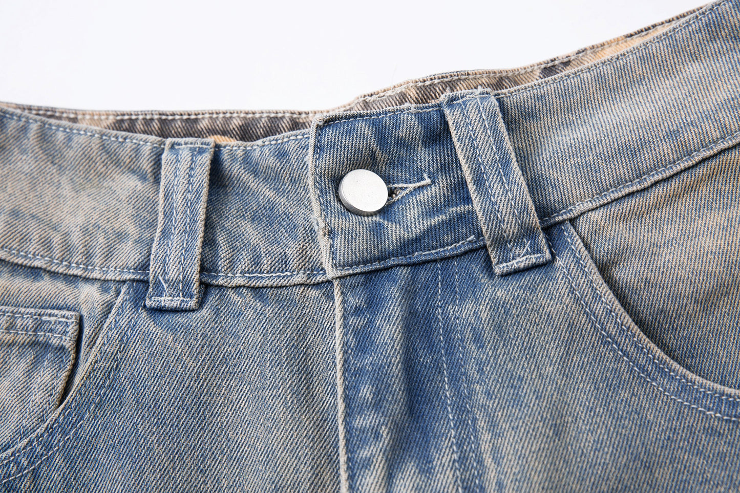 Camo Star Cuffed Denim | Baggy Streetwear Jeans