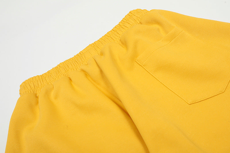 Vintage Side Stripe Pants | Wide Leg Fleece Streetwear Trousers