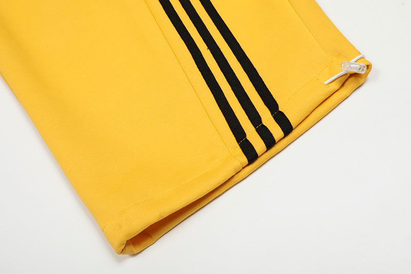 Vintage Side Stripe Pants | Wide Leg Fleece Streetwear Trousers