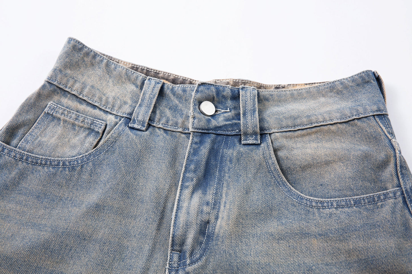 Camo Star Cuffed Denim | Baggy Streetwear Jeans