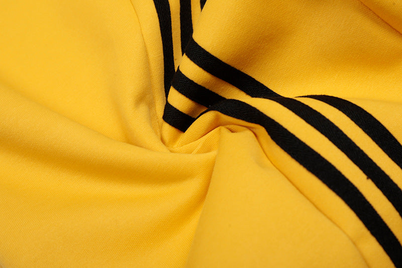 Vintage Side Stripe Pants | Wide Leg Fleece Streetwear Trousers