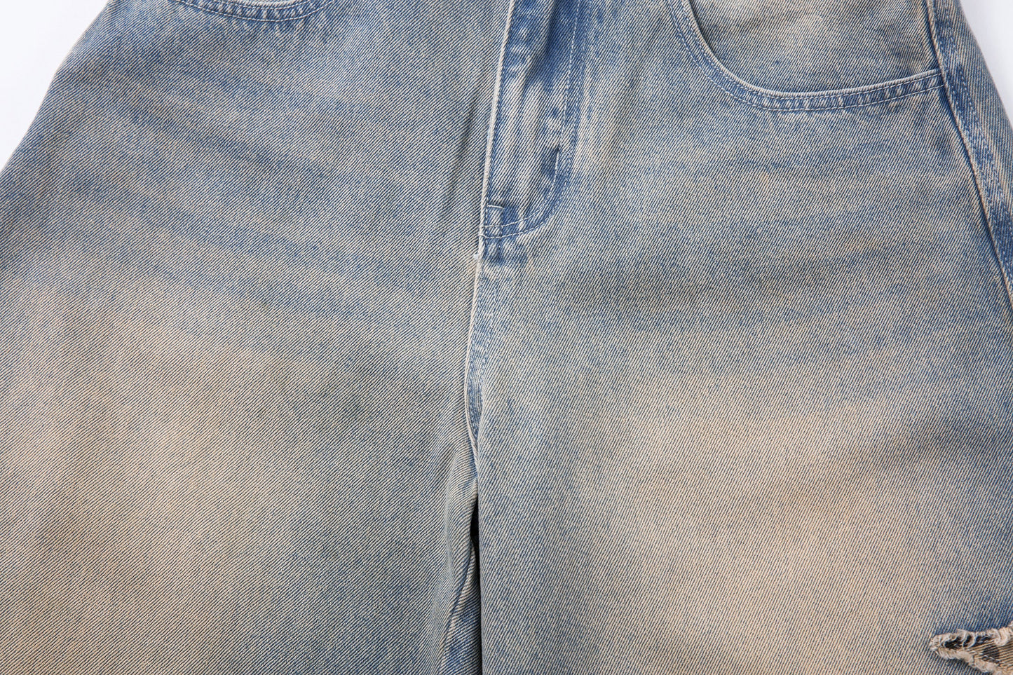 Camo Star Cuffed Denim | Baggy Streetwear Jeans