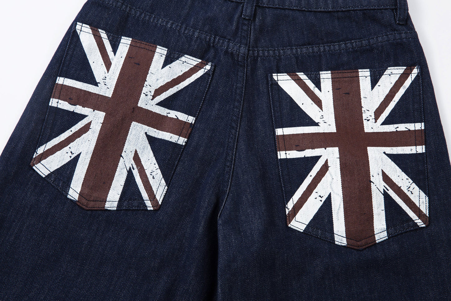 Retro Spliced Streetwear Denim | Y2K Wide Leg Baggy Jeans