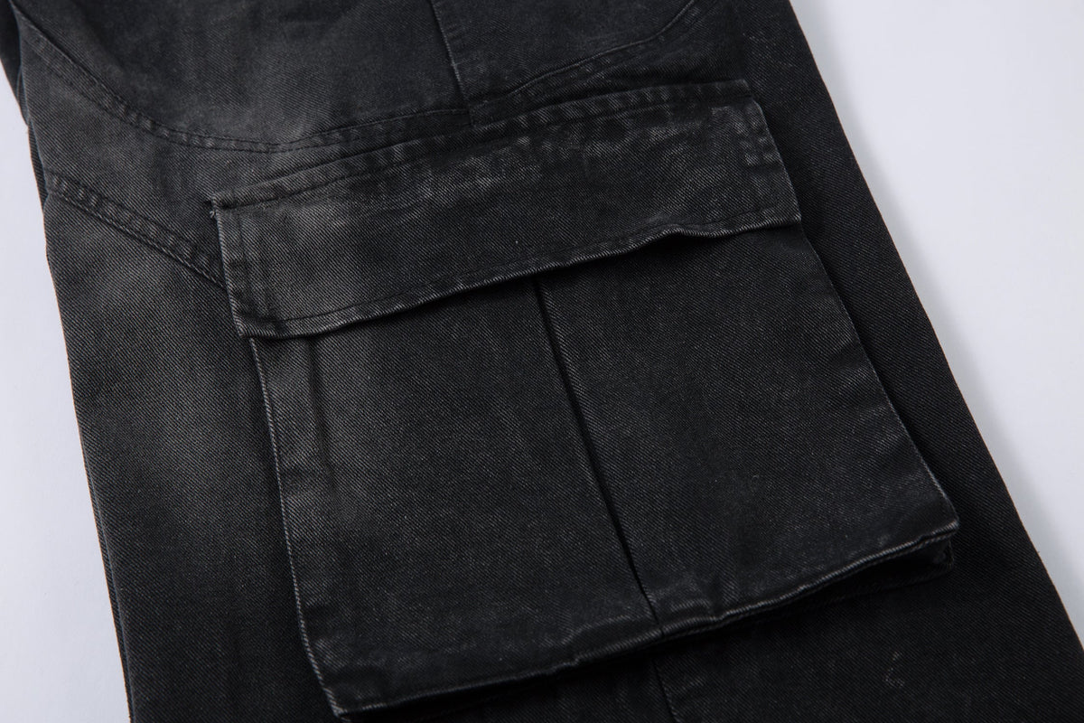 Distressed Multi-Pocket | Washed Jeans - OMYGOODS
