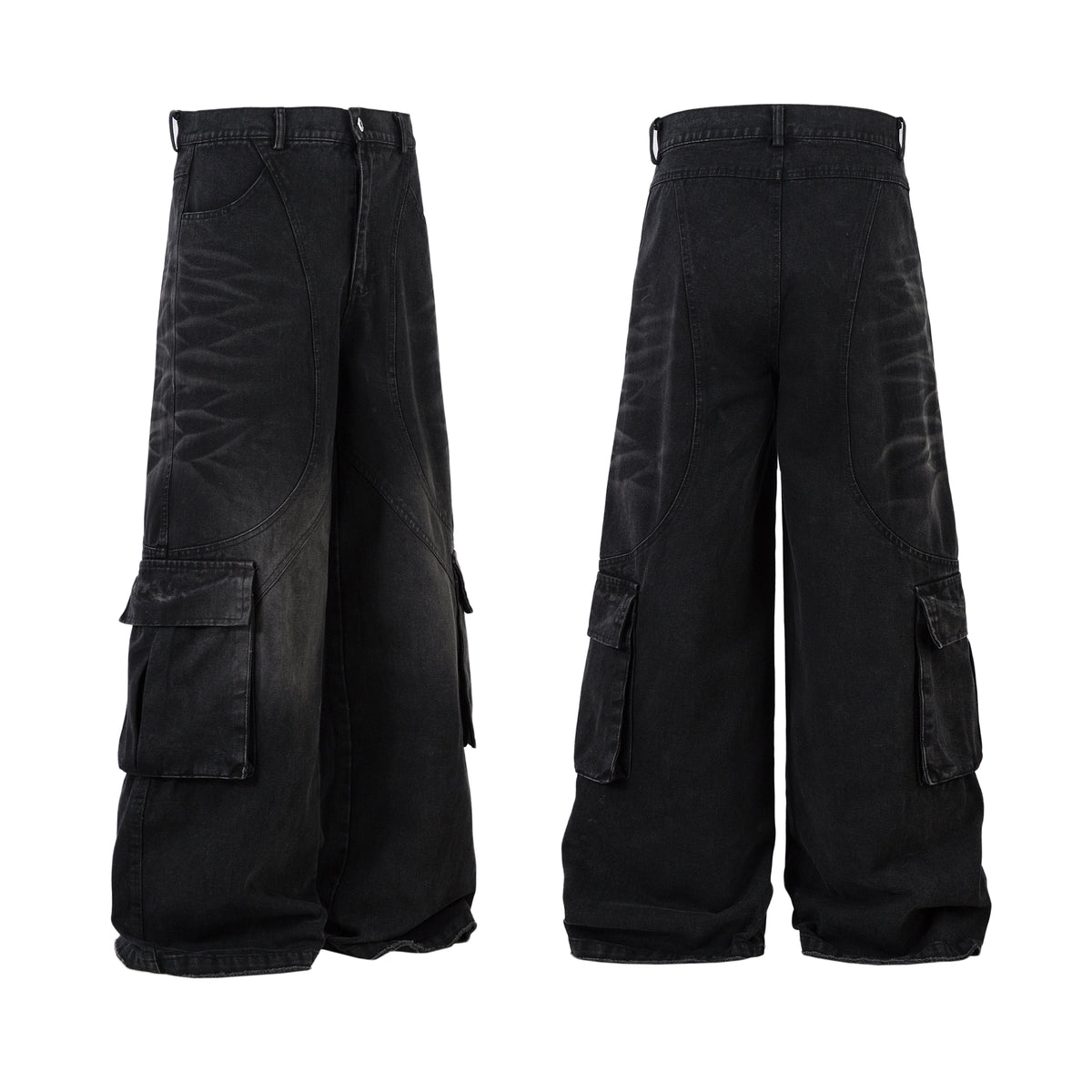 Distressed Multi-Pocket | Washed Jeans - OMYGOODS