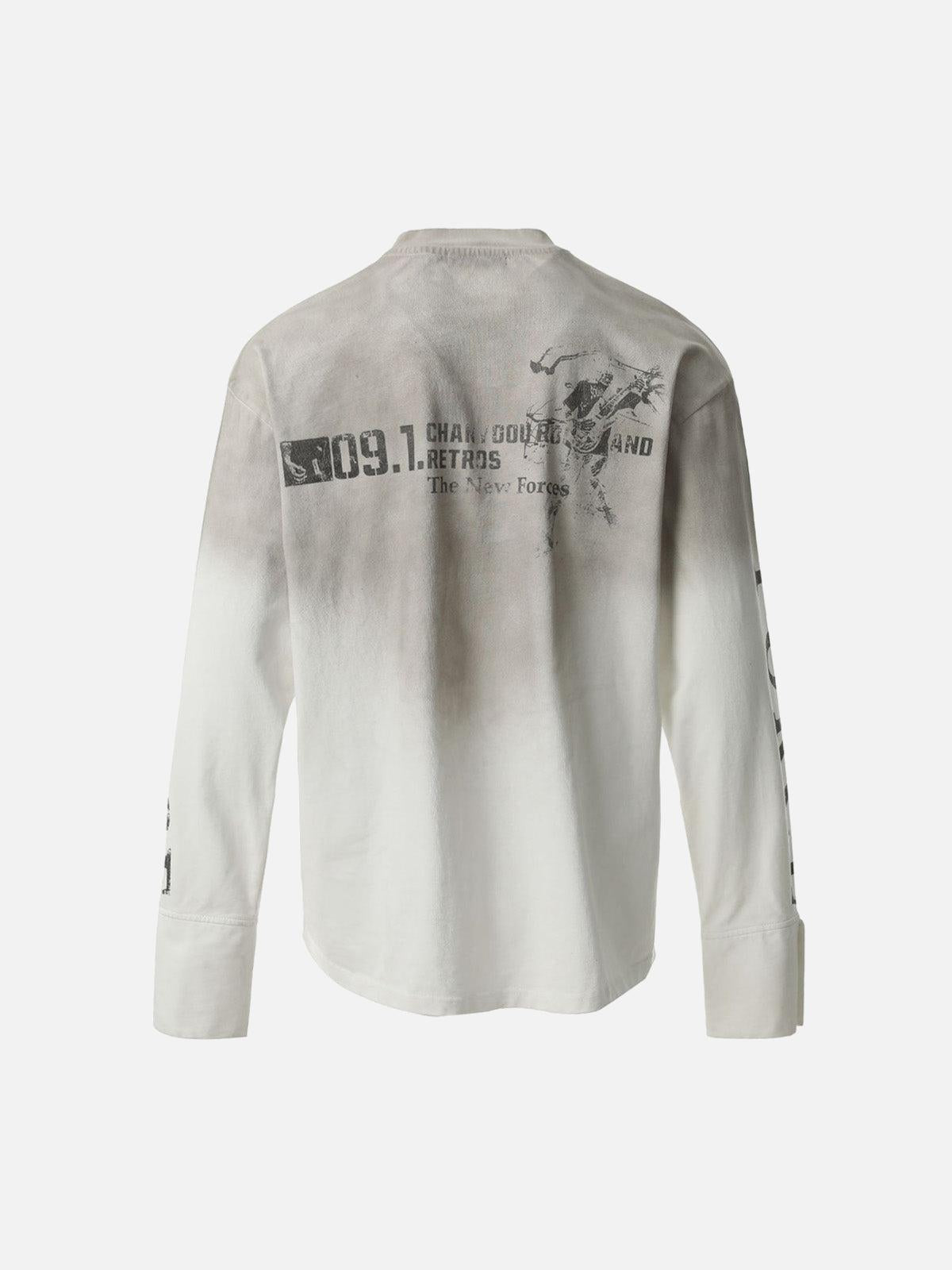 Omygoods Distressed NO. 09 Long Sleeve T-Shirt