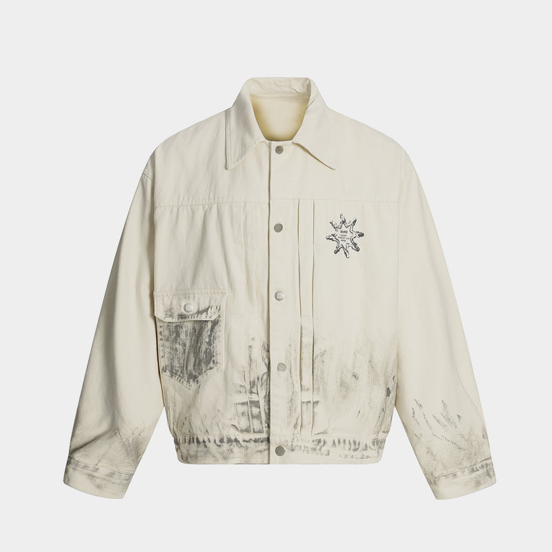 Distressed Washed Graphic | Street Jacket - OMYGOODS