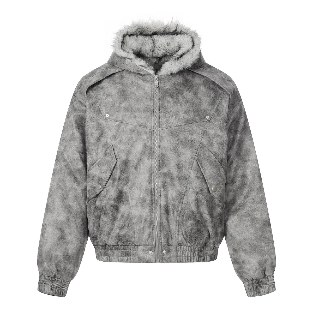 Distressed Washed | Hooded Oversized Jacket - OMYGOODS
