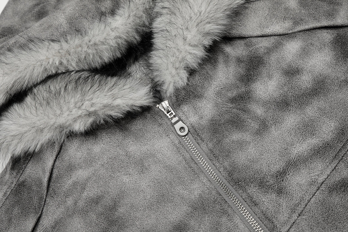 Distressed Washed | Hooded Oversized Jacket - OMYGOODS