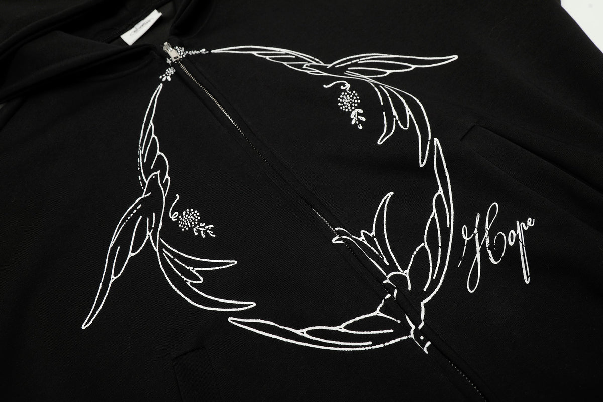 Doves Hope | Oversized Zip Up Hoodie - OMYGOODS