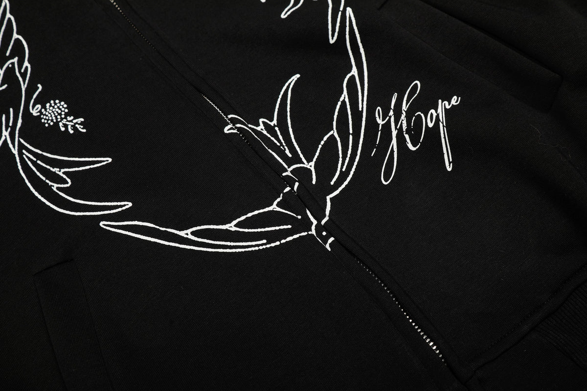 Doves Hope | Oversized Zip Up Hoodie - OMYGOODS