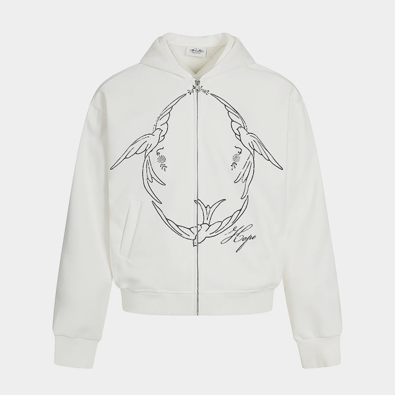 Doves Hope | Oversized Zip Up Hoodie - OMYGOODS