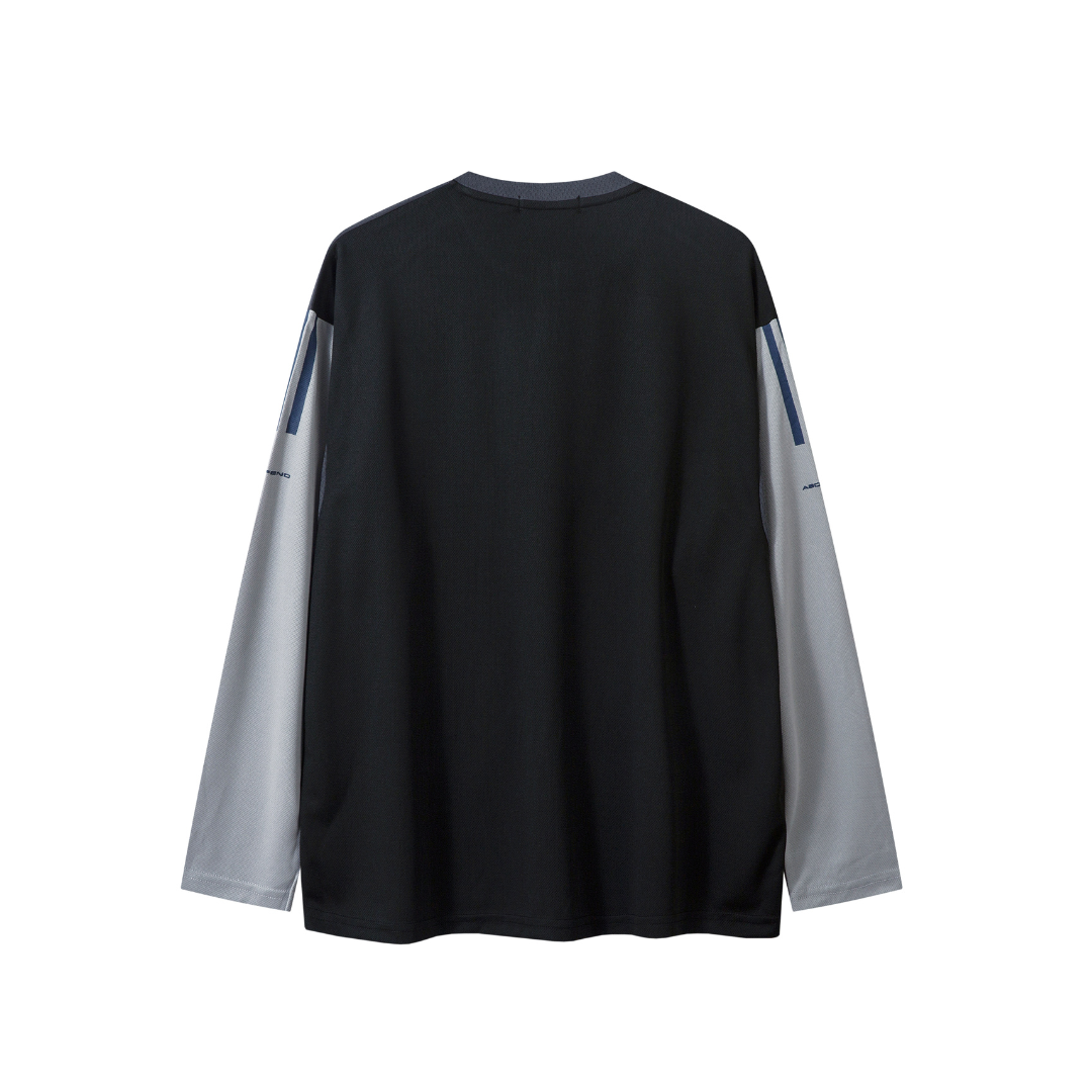 Panel Stripe Quarter-Zip Long Sleeve Jersey