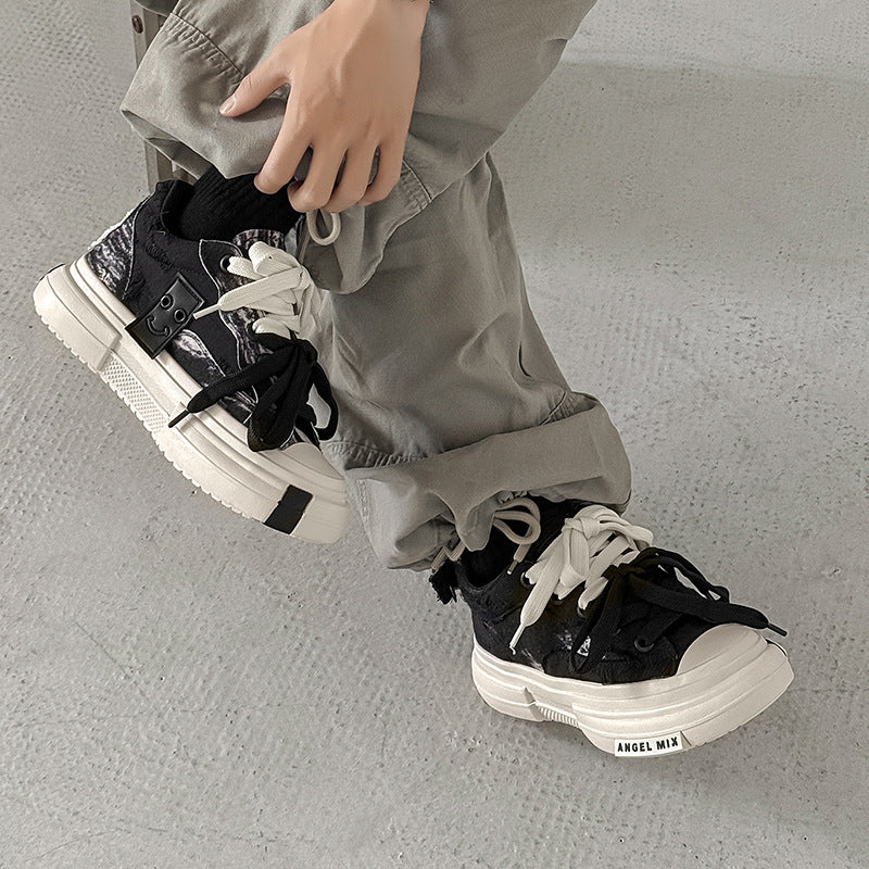 Duo Lace | Platform Canvas Sneakers - OMYGOODS
