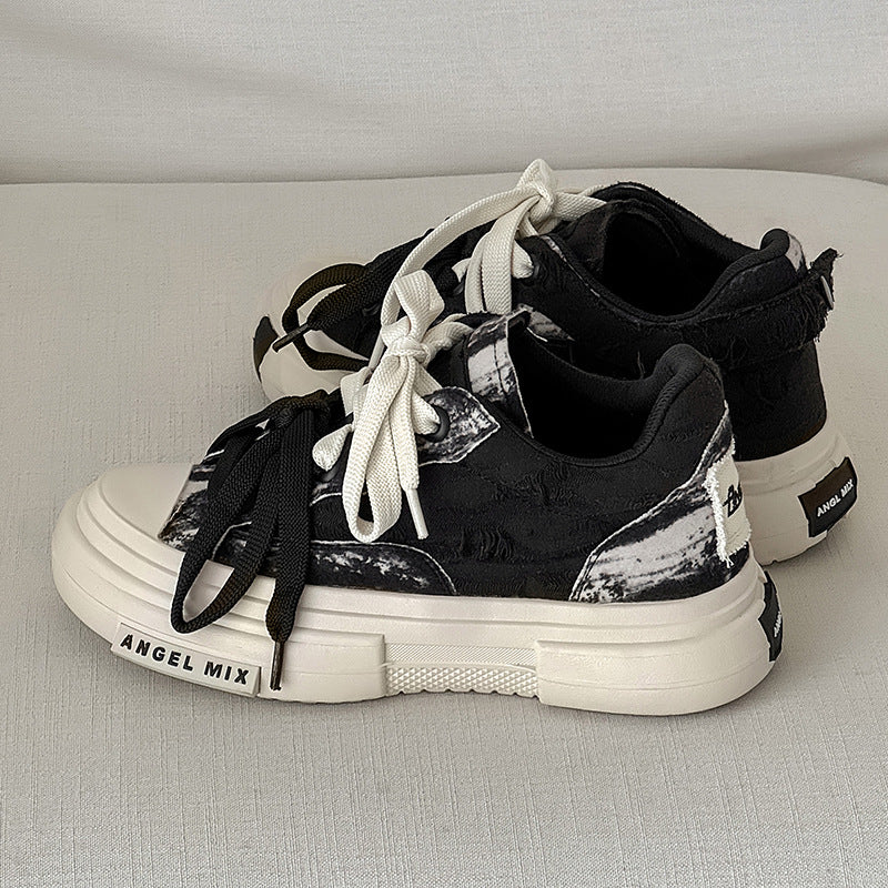 Duo Lace | Platform Canvas Sneakers - OMYGOODS