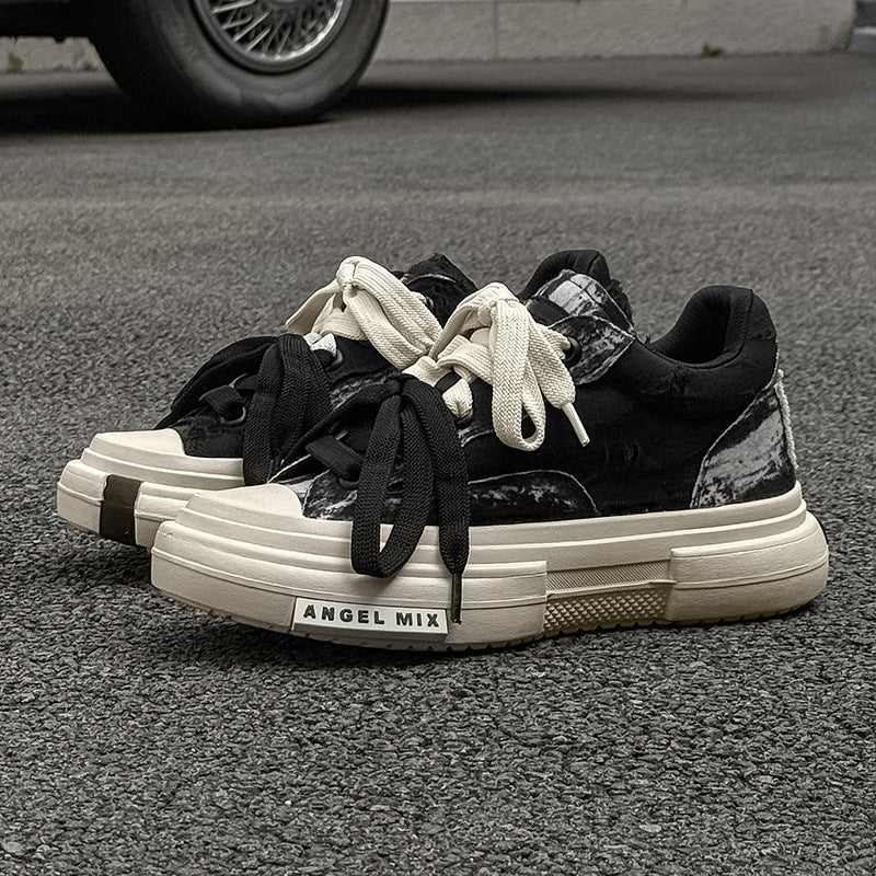 Duo Lace | Platform Canvas Sneakers - OMYGOODS