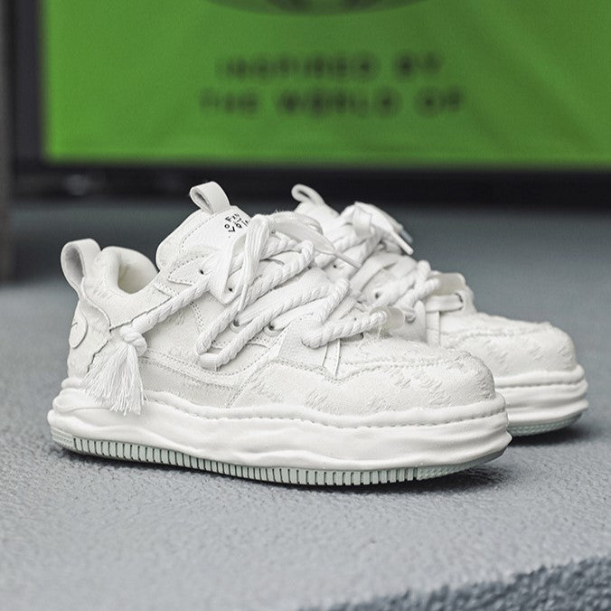 Edge | Distressed Platform Sneakers - OMYGOODS