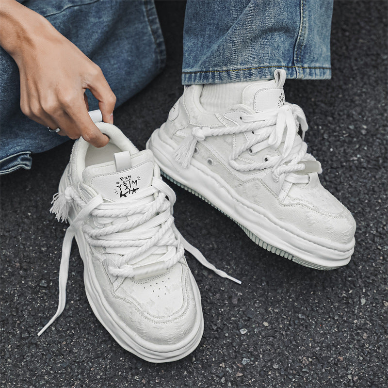 Edge | Distressed Platform Sneakers - OMYGOODS