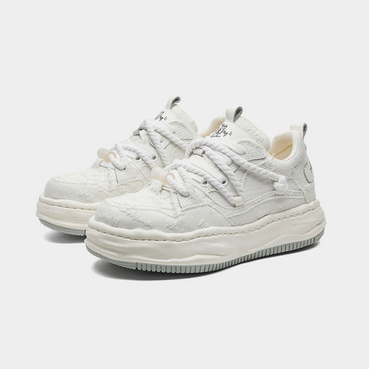 Edge | Distressed Platform Sneakers - OMYGOODS