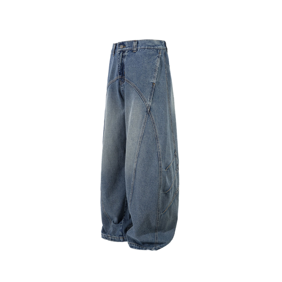 Arc Seam Wide Leg Jeans