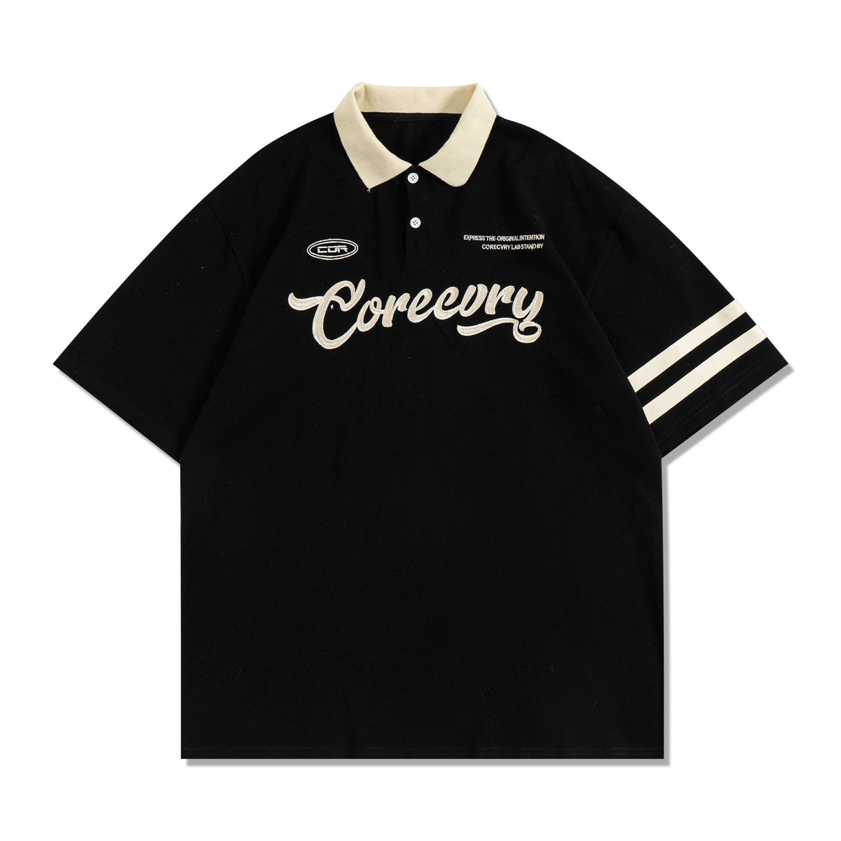 Embro Core |  Embroidered Varsity Polo Shirt - OMYGOODS