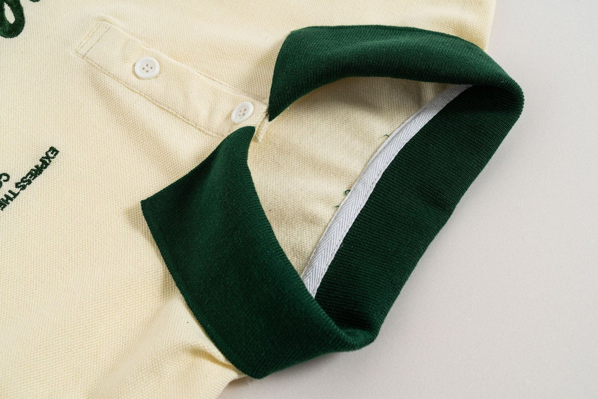 Embro Core |  Embroidered Varsity Polo Shirt - OMYGOODS